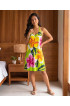 Hand Painted Rayon Halter Mini Dress Hand Painted Rayon Halter Mini Dress